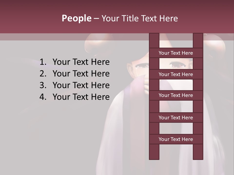 A Woman With Long Black Hair And Long Black Hair PowerPoint Template