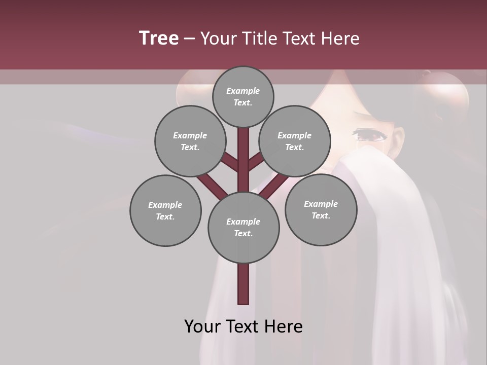 A Woman With Long Black Hair And Long Black Hair PowerPoint Template