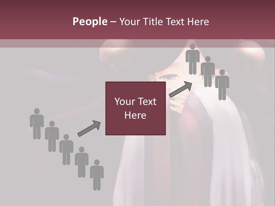 A Woman With Long Black Hair And Long Black Hair PowerPoint Template