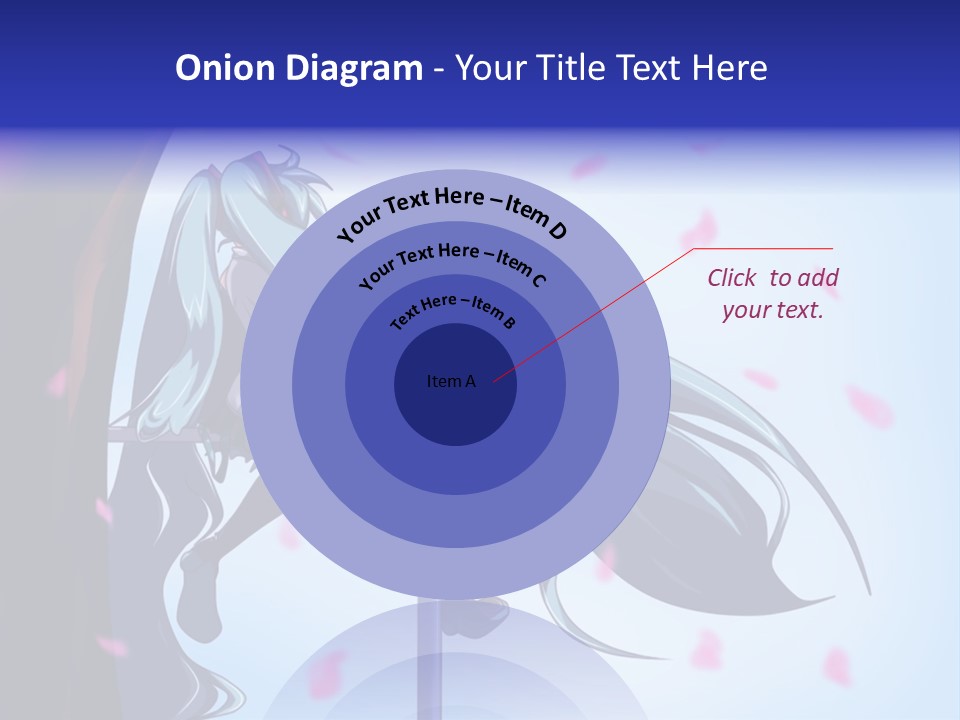 A Woman With Long Blue Hair Standing Next To A Tree PowerPoint Template