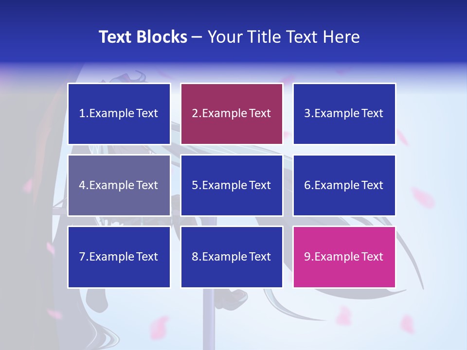 A Woman With Long Blue Hair Standing Next To A Tree PowerPoint Template