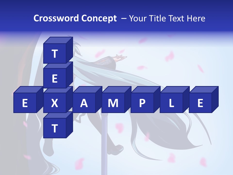 A Woman With Long Blue Hair Standing Next To A Tree PowerPoint Template