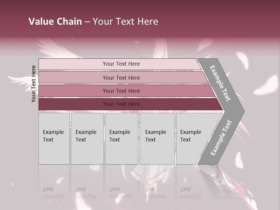 A Girl With White Hair And Angel Wings PowerPoint Template