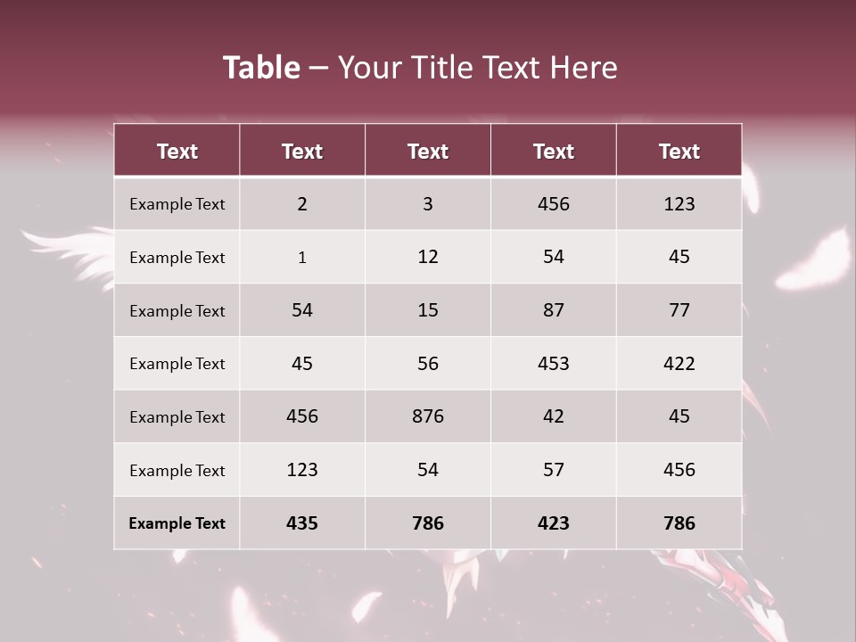 A Girl With White Hair And Angel Wings PowerPoint Template