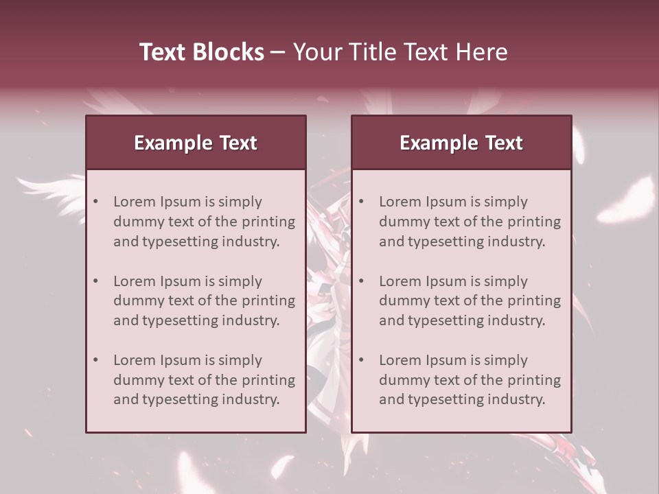 A Girl With White Hair And Angel Wings PowerPoint Template