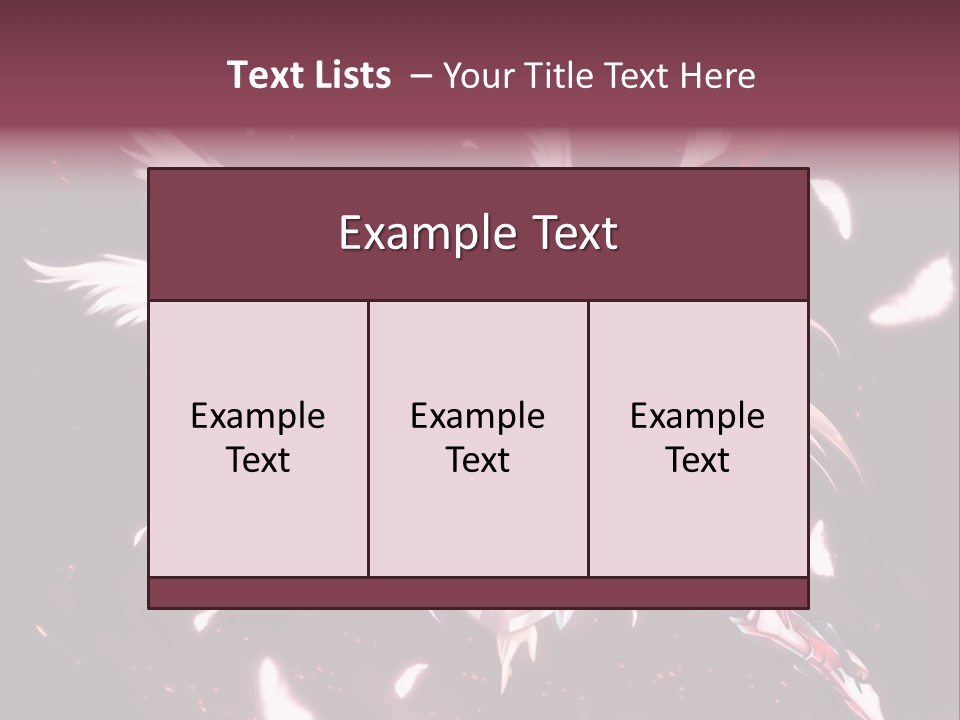 A Girl With White Hair And Angel Wings PowerPoint Template