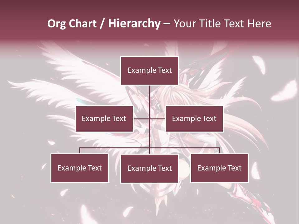 A Girl With White Hair And Angel Wings PowerPoint Template