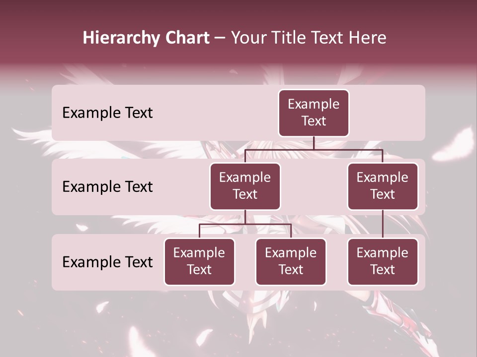 A Girl With White Hair And Angel Wings PowerPoint Template