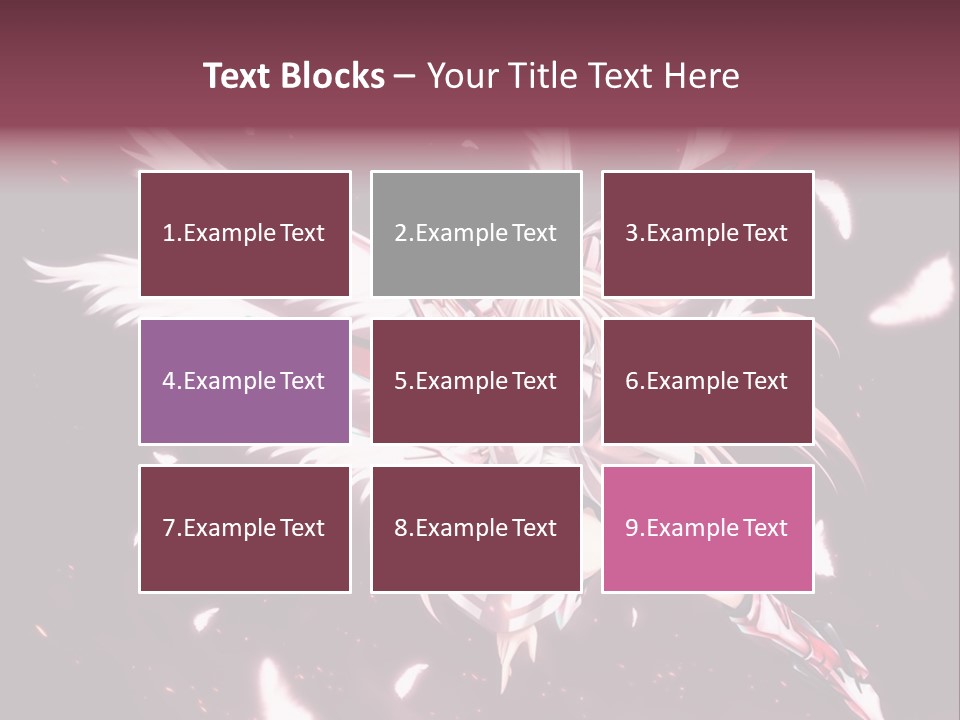 A Girl With White Hair And Angel Wings PowerPoint Template