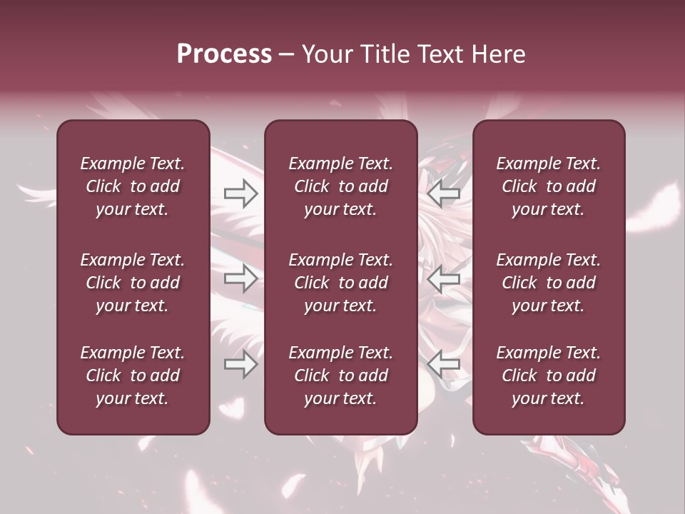 A Girl With White Hair And Angel Wings PowerPoint Template
