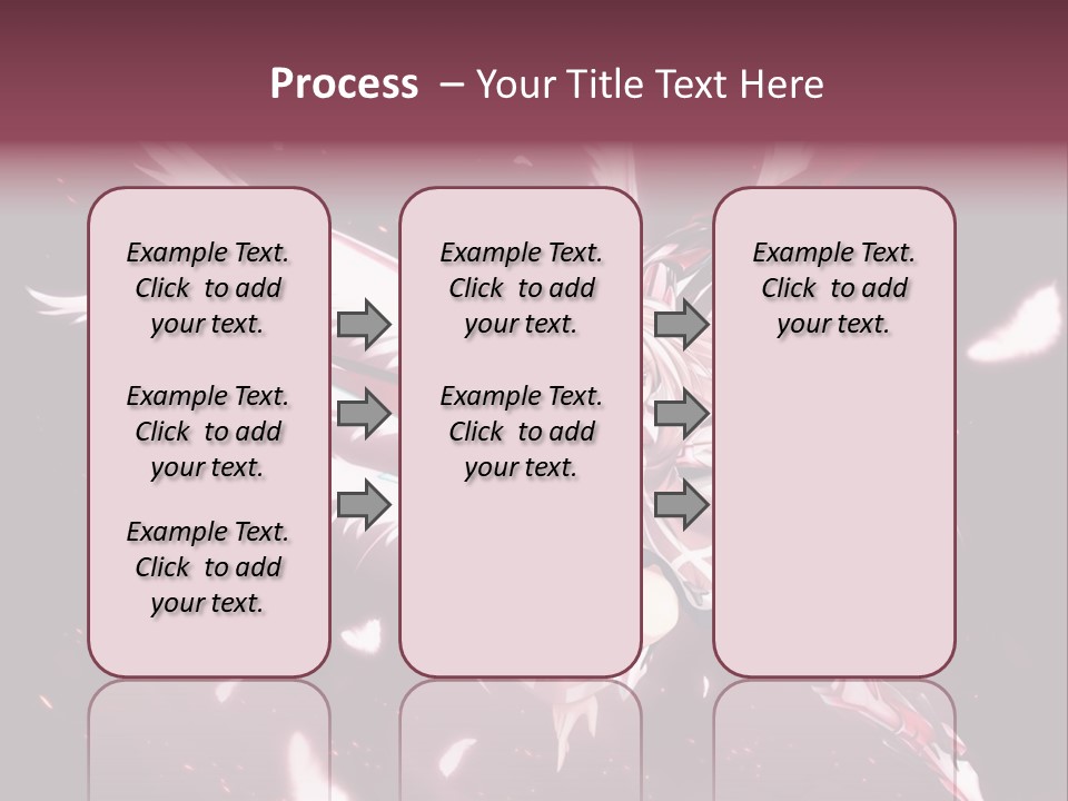 A Girl With White Hair And Angel Wings PowerPoint Template