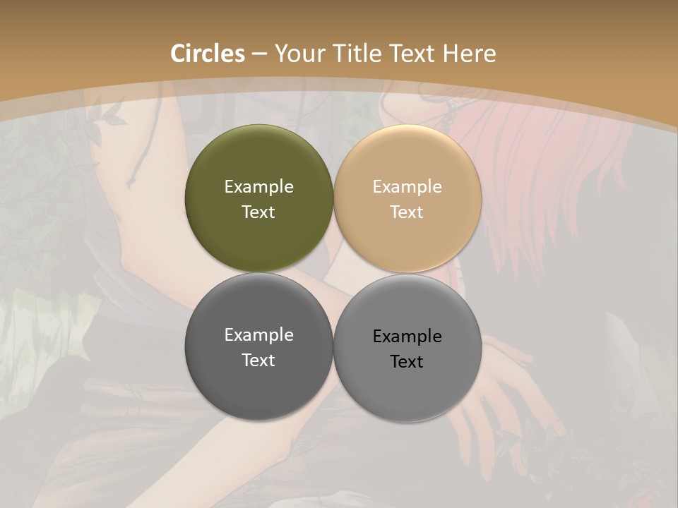 A Man And A Woman Kissing In Front Of A Brown Background PowerPoint Template