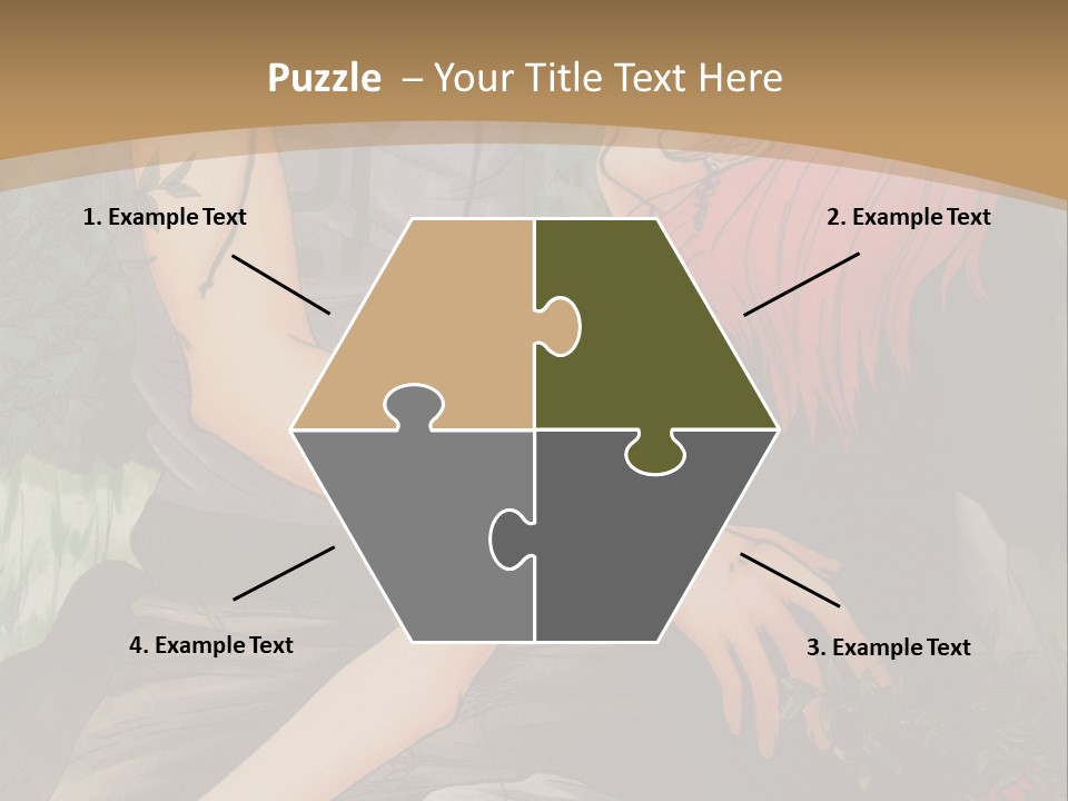 A Man And A Woman Kissing In Front Of A Brown Background PowerPoint Template