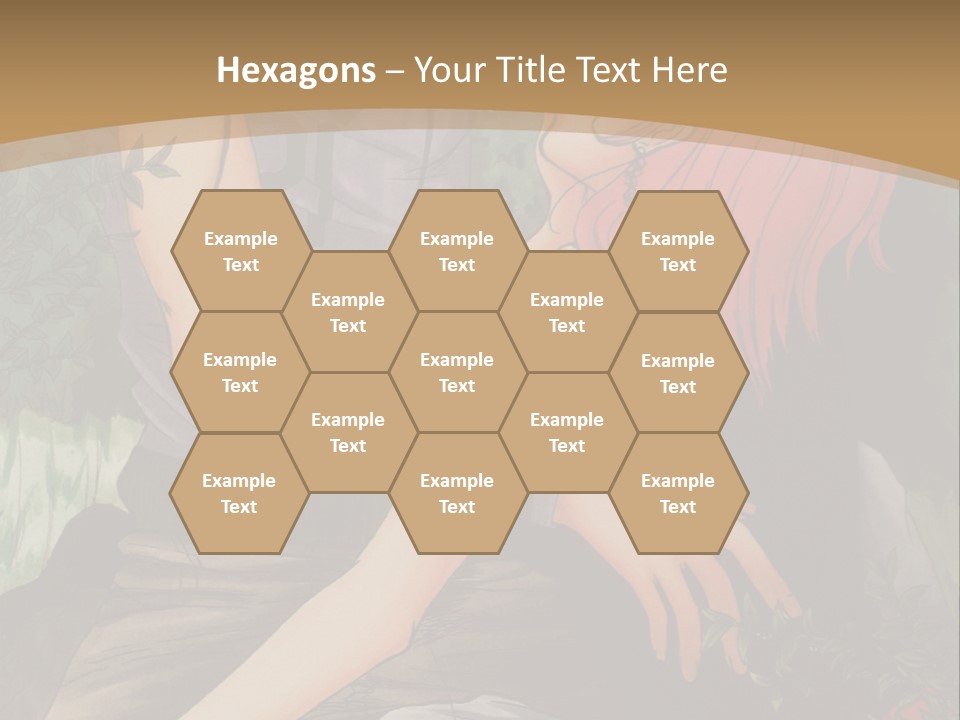 A Man And A Woman Kissing In Front Of A Brown Background PowerPoint Template