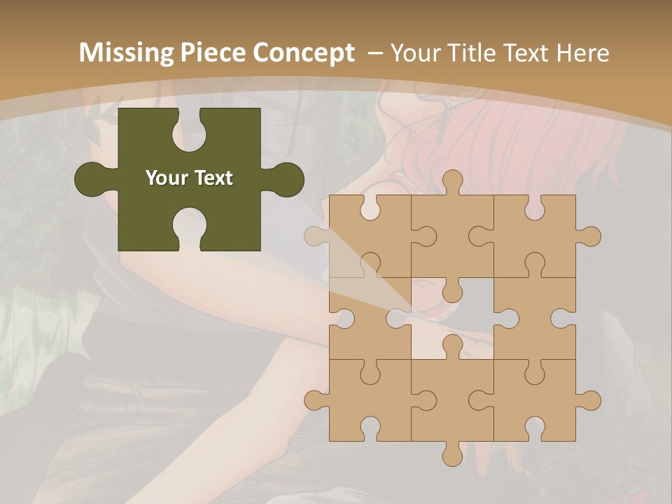 A Man And A Woman Kissing In Front Of A Brown Background PowerPoint Template