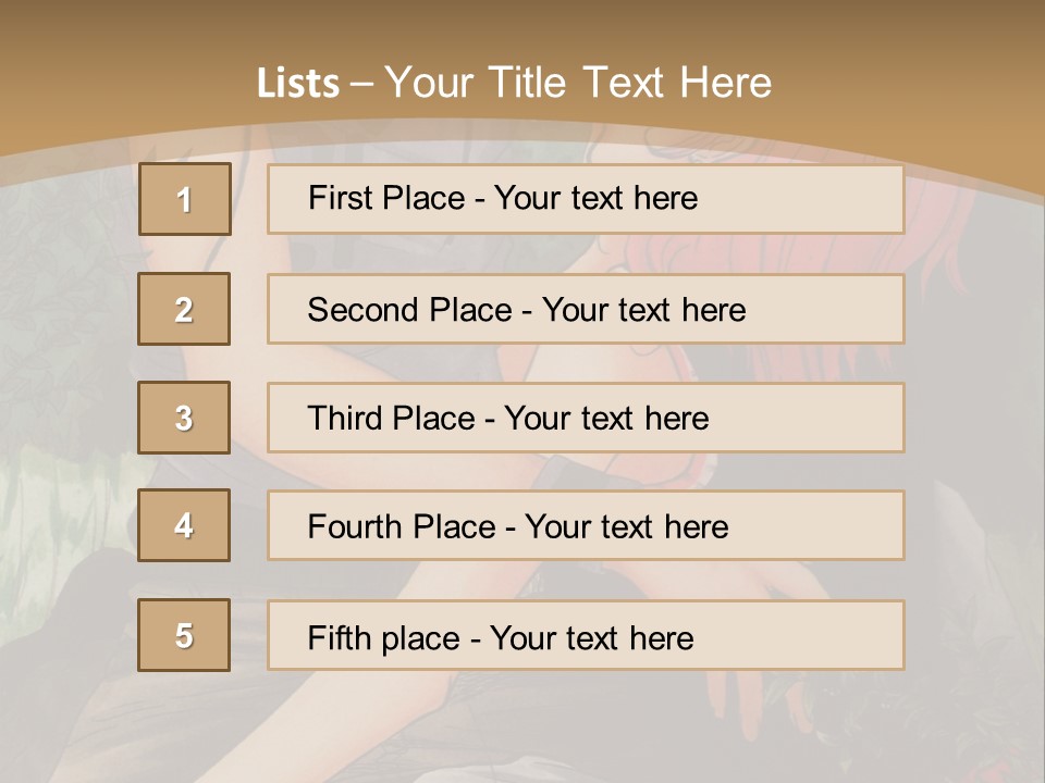 A Man And A Woman Kissing In Front Of A Brown Background PowerPoint Template