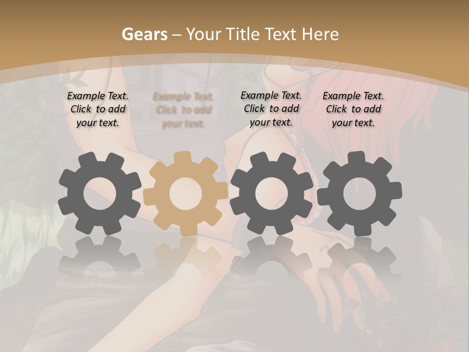 A Man And A Woman Kissing In Front Of A Brown Background PowerPoint Template