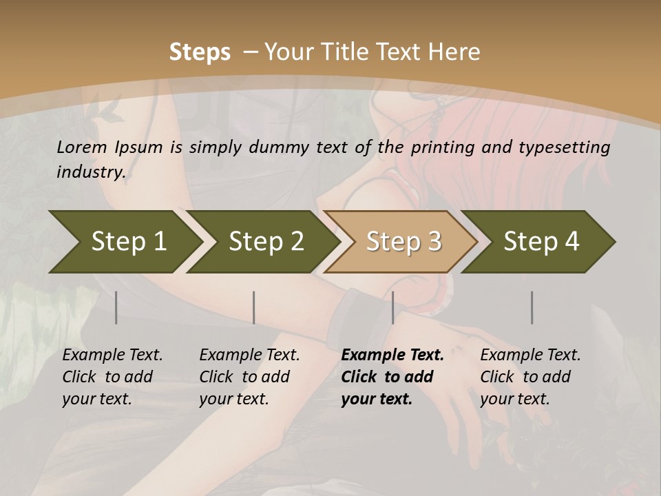 A Man And A Woman Kissing In Front Of A Brown Background PowerPoint Template