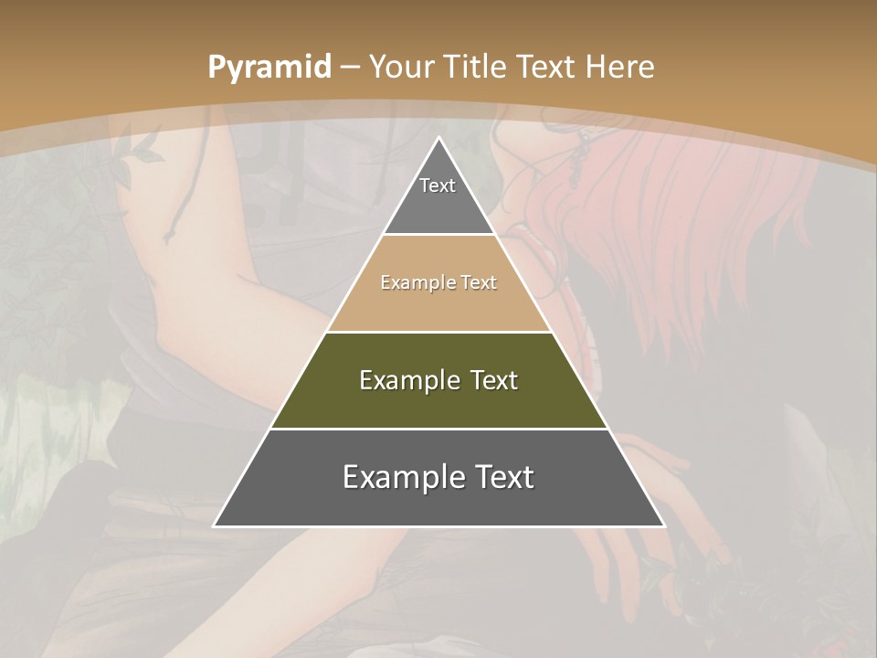 A Man And A Woman Kissing In Front Of A Brown Background PowerPoint Template
