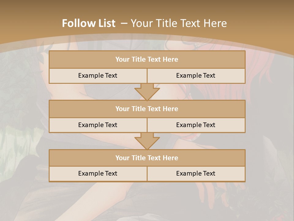 A Man And A Woman Kissing In Front Of A Brown Background PowerPoint Template