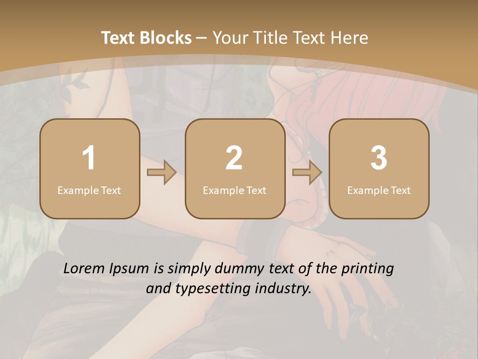 A Man And A Woman Kissing In Front Of A Brown Background PowerPoint Template
