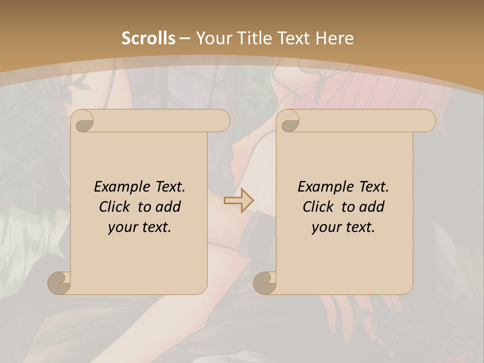 A Man And A Woman Kissing In Front Of A Brown Background PowerPoint Template