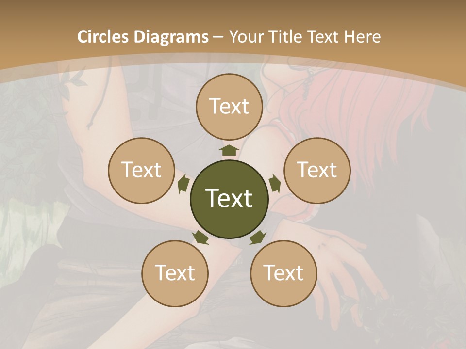 A Man And A Woman Kissing In Front Of A Brown Background PowerPoint Template