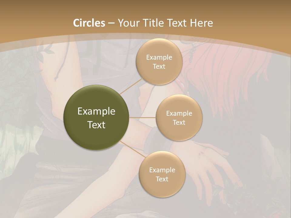 A Man And A Woman Kissing In Front Of A Brown Background PowerPoint Template