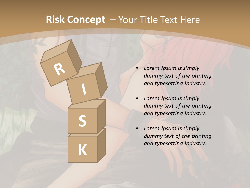 A Man And A Woman Kissing In Front Of A Brown Background PowerPoint Template