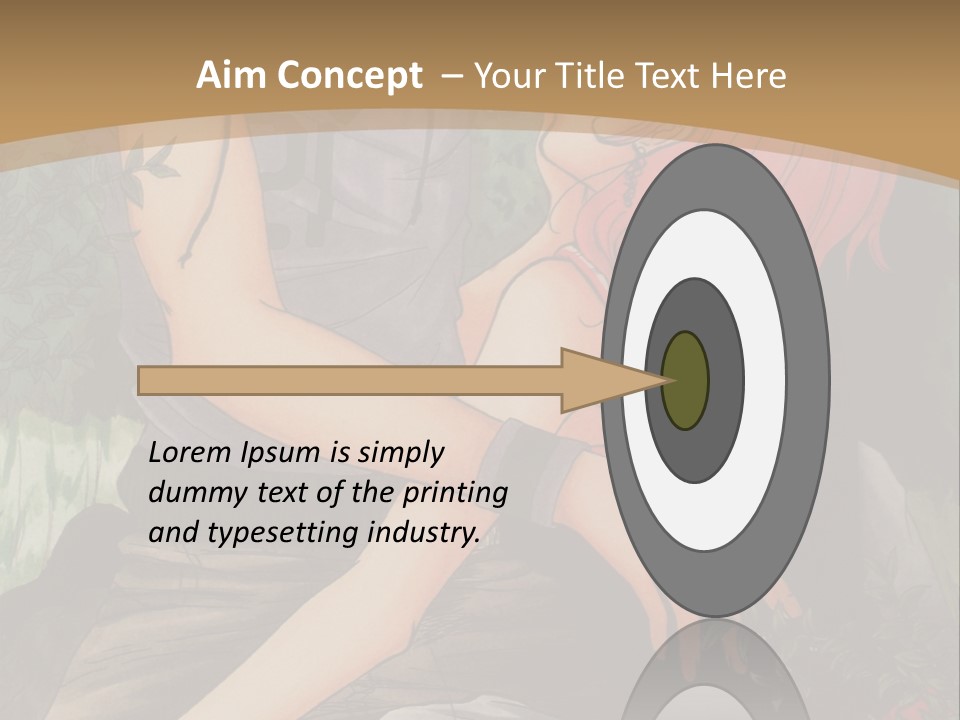 A Man And A Woman Kissing In Front Of A Brown Background PowerPoint Template