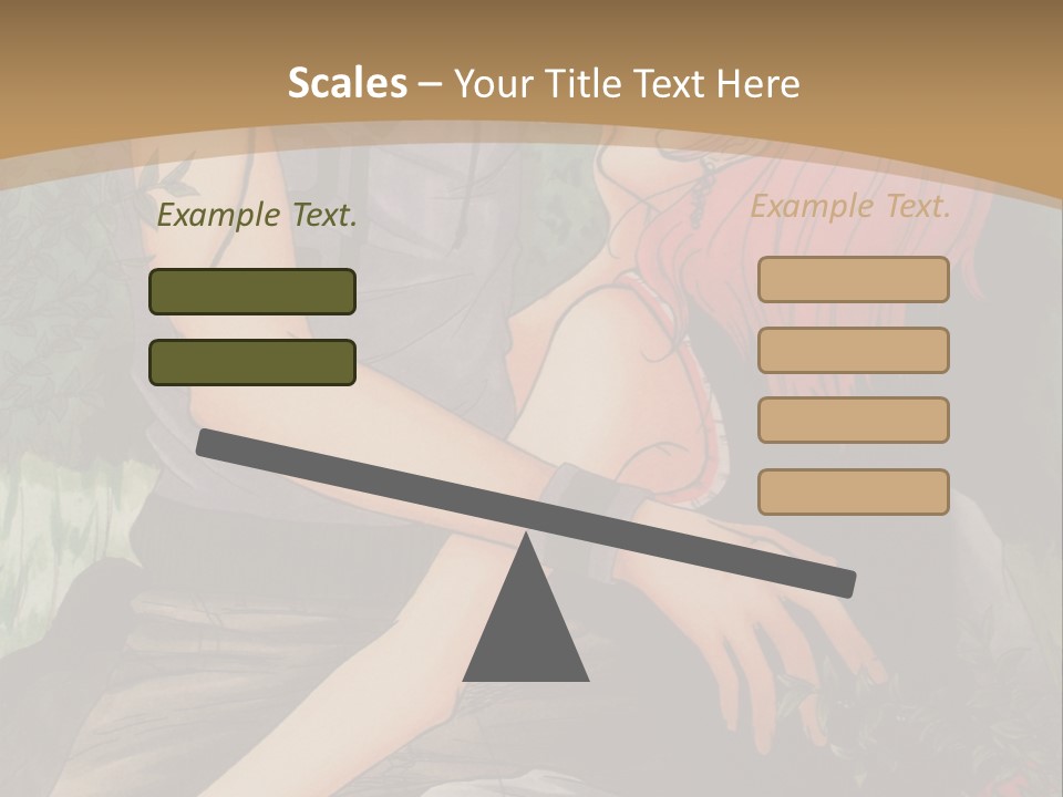 A Man And A Woman Kissing In Front Of A Brown Background PowerPoint Template