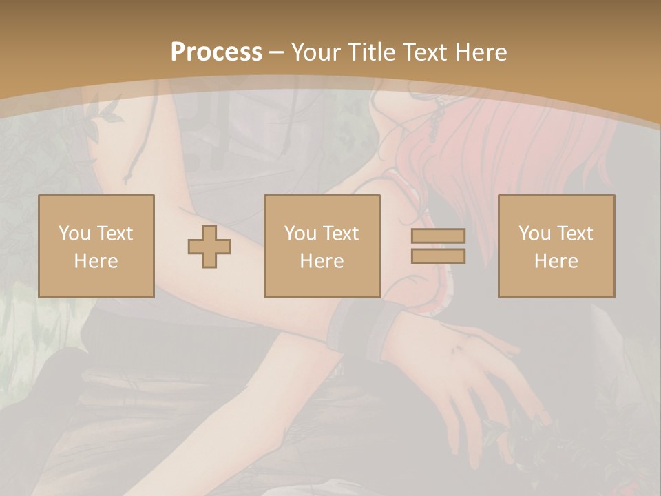 A Man And A Woman Kissing In Front Of A Brown Background PowerPoint Template