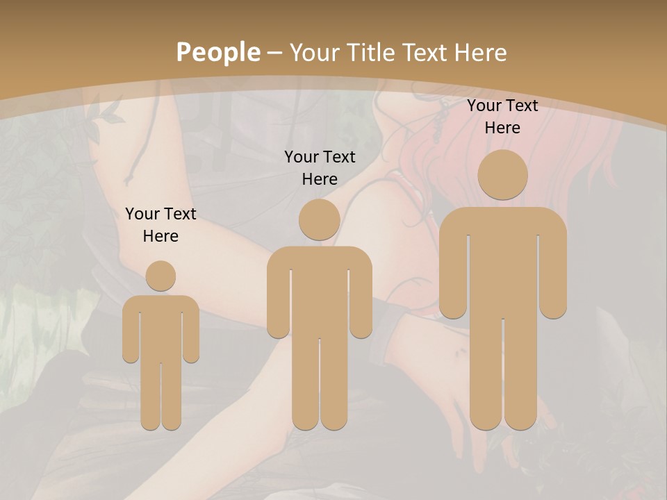 A Man And A Woman Kissing In Front Of A Brown Background PowerPoint Template