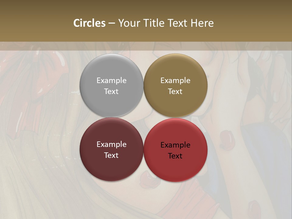 A Couple Kissing In Front Of A Painting PowerPoint Template