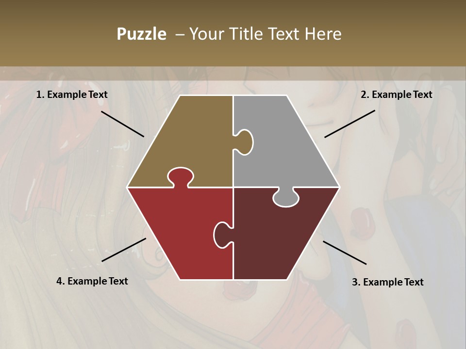 A Couple Kissing In Front Of A Painting PowerPoint Template