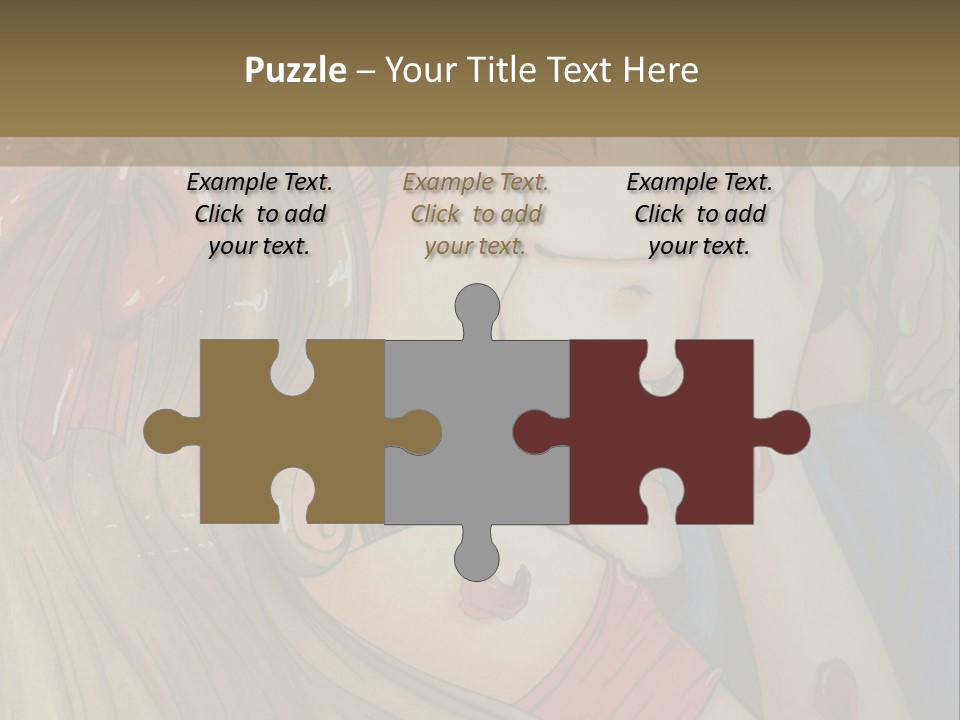 A Couple Kissing In Front Of A Painting PowerPoint Template