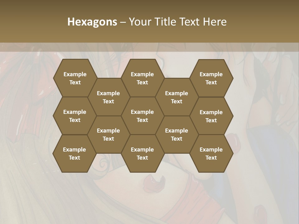 A Couple Kissing In Front Of A Painting PowerPoint Template