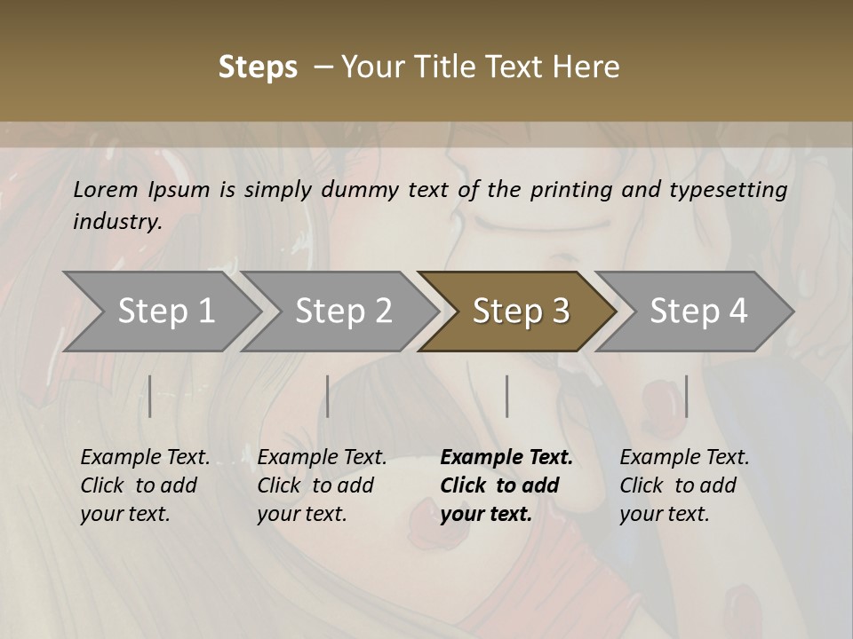A Couple Kissing In Front Of A Painting PowerPoint Template