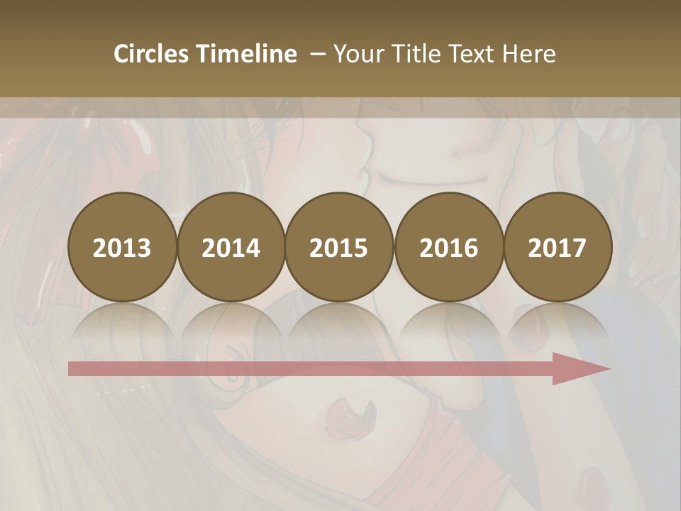 A Couple Kissing In Front Of A Painting PowerPoint Template