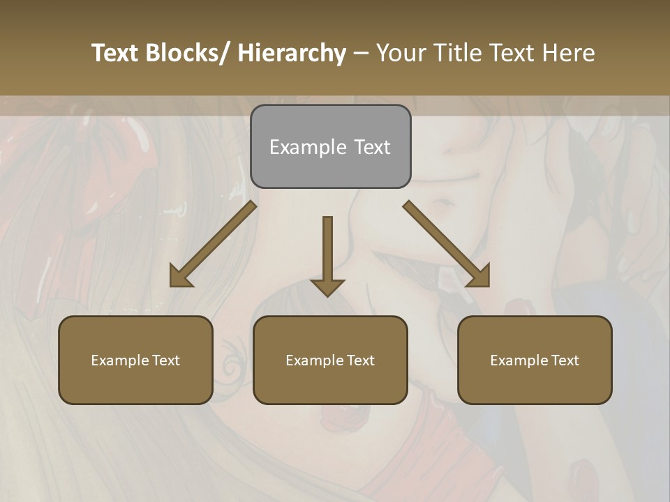 A Couple Kissing In Front Of A Painting PowerPoint Template