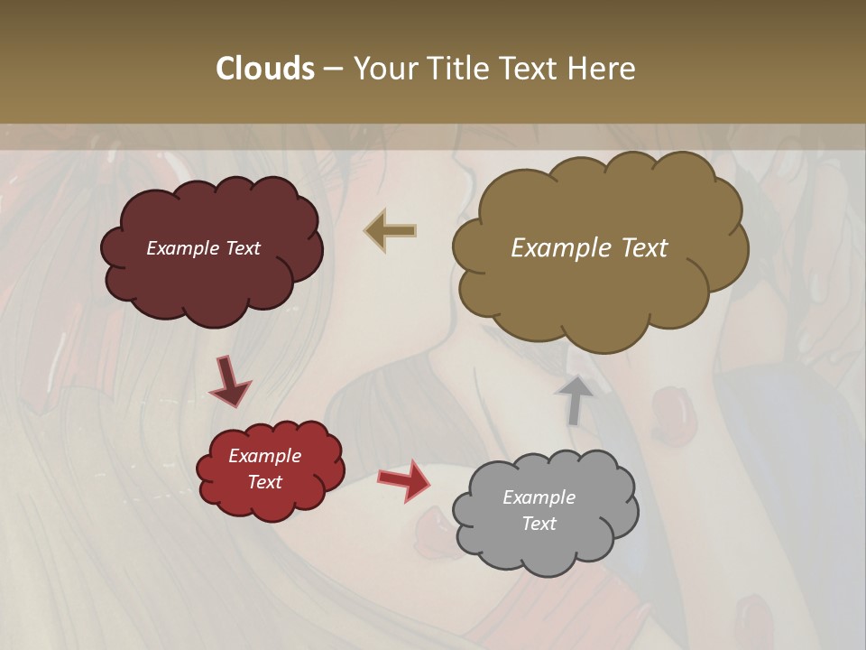 A Couple Kissing In Front Of A Painting PowerPoint Template