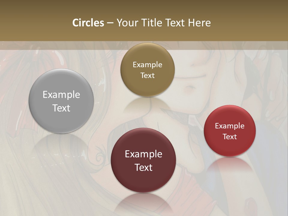 A Couple Kissing In Front Of A Painting PowerPoint Template