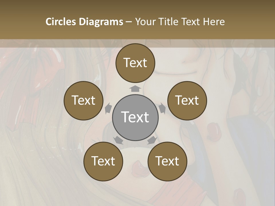 A Couple Kissing In Front Of A Painting PowerPoint Template