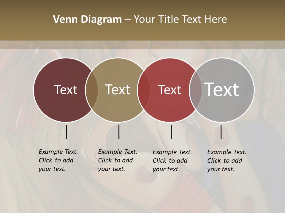 A Couple Kissing In Front Of A Painting PowerPoint Template