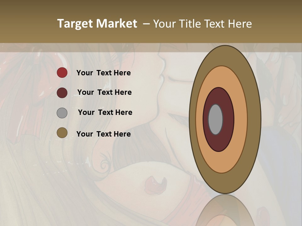 A Couple Kissing In Front Of A Painting PowerPoint Template