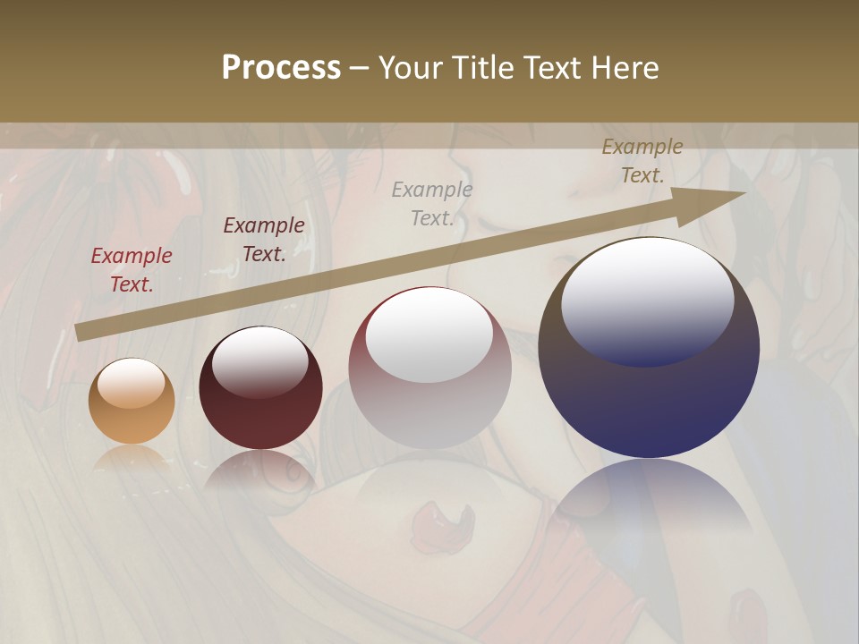 A Couple Kissing In Front Of A Painting PowerPoint Template