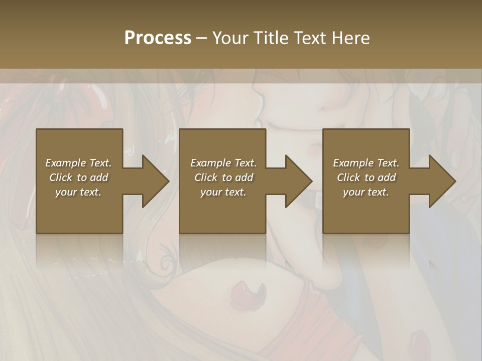 A Couple Kissing In Front Of A Painting PowerPoint Template