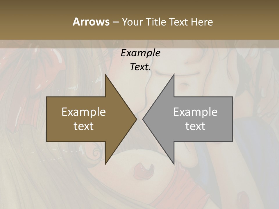 A Couple Kissing In Front Of A Painting PowerPoint Template