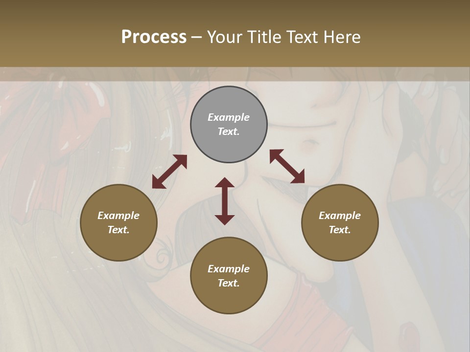 A Couple Kissing In Front Of A Painting PowerPoint Template