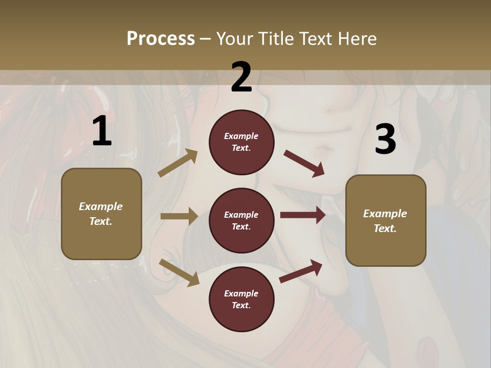 A Couple Kissing In Front Of A Painting PowerPoint Template